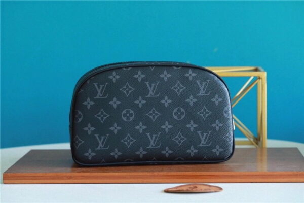 Louis Vuitton Cosmetic Pouch Monogram Eclipse For Women, Women's Wallets 6.7in/17cm LV M60024