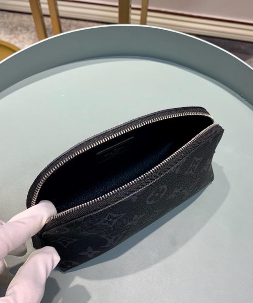 1:1 Replica Louis Vuitton Cosmetic Pouch PM Monogram Eclipse Canvas For Women, Women's Bags 7.5in/19cm LV