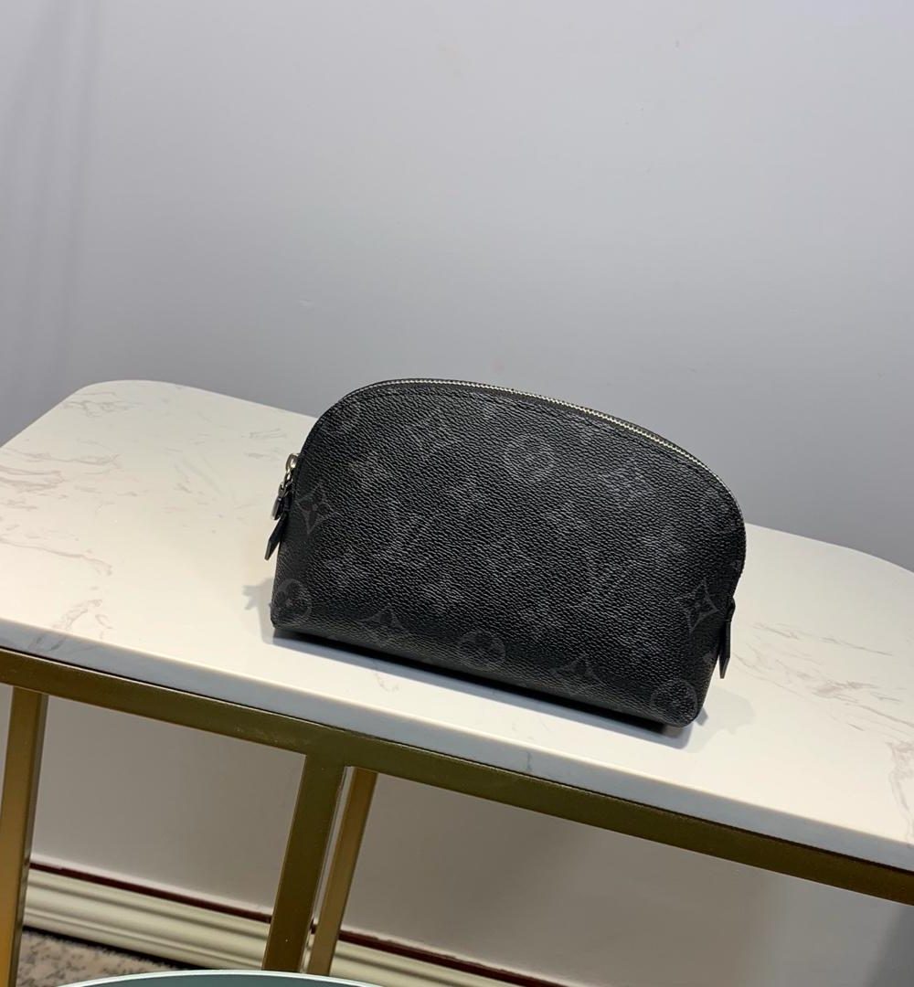 1:1 Replica Louis Vuitton Cosmetic Pouch PM Monogram Eclipse Canvas For Women, Women's Bags 7.5in/19cm LV