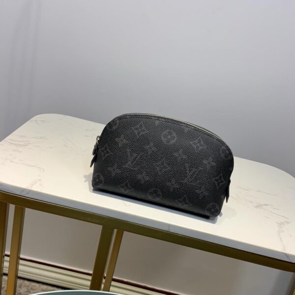 Louis Vuitton Cosmetic Pouch PM Monogram Eclipse Canvas For Women, Women's Bags 7.5in/19cm LV
