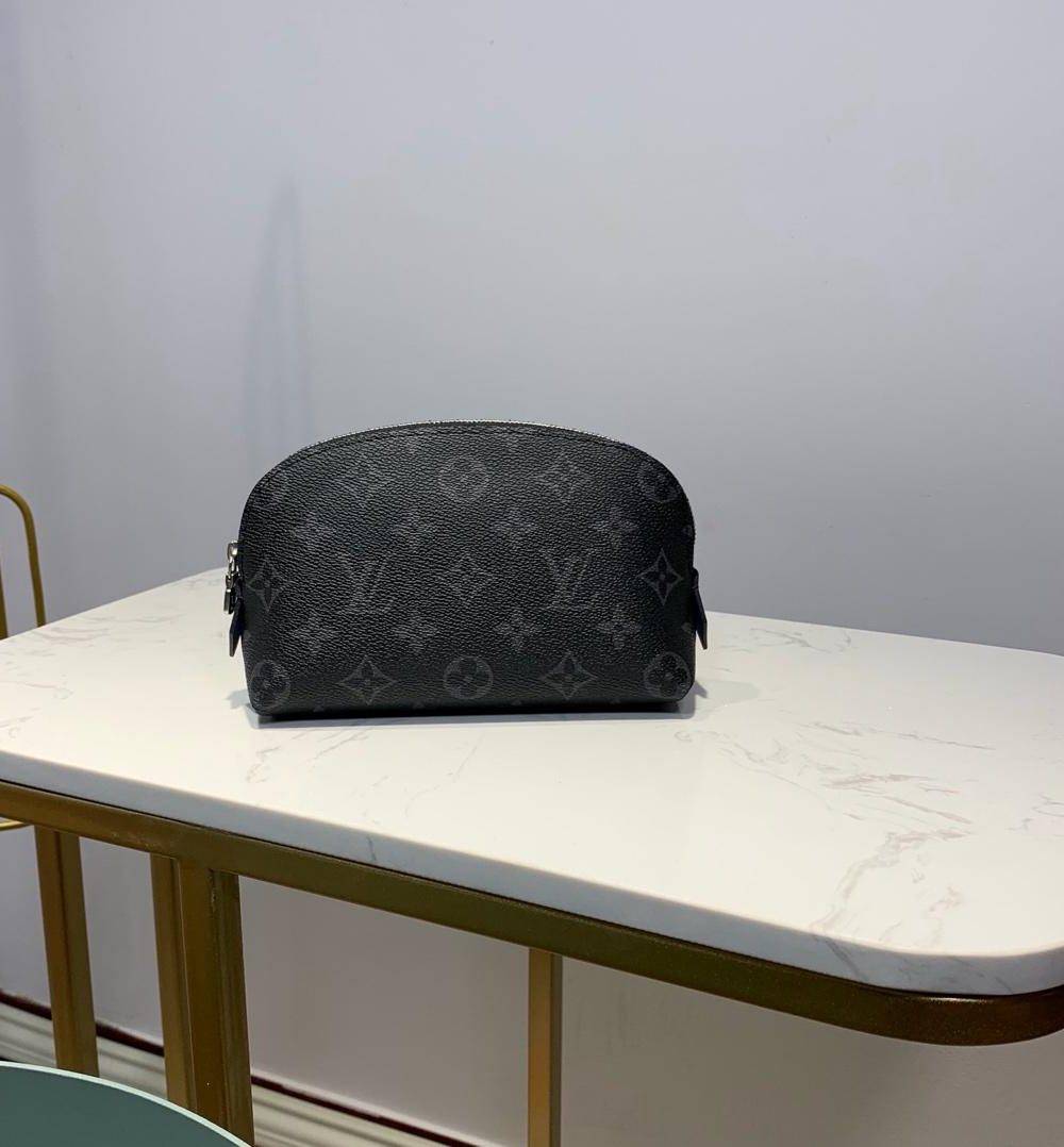 1:1 Replica Louis Vuitton Cosmetic Pouch PM Monogram Eclipse Canvas For Women, Women's Bags 7.5in/19cm LV