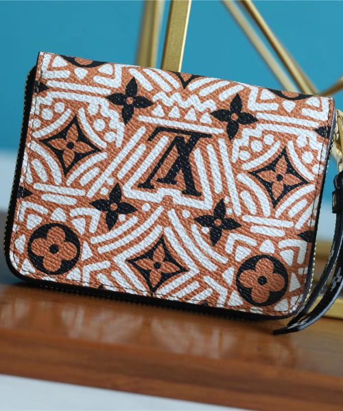 1:1 Replica Louis Vuitton Crafty Zippy Coin Purse Monogram Canvas For Women, Women's Wallets 4.3in/11cm LV M69496