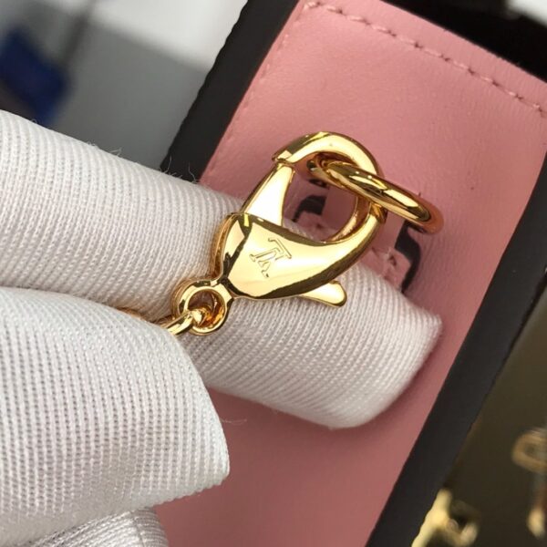 Louis Vuitton Croisette Chain Wallet Damier Ebene Canvas Magnolia Pink For Women, Women's Wallet 8.3in/21cm LV N60287
