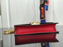 1:1 Replica Louis Vuitton Croisette Chain Wallet Damier Ebene Canvas Scarlet Red For Women, Women's Wallet 8.3in/21cm LV N60288