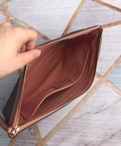 1:1 Replica Louis Vuitton Daily Pouch Bag Monogram Canvas Light Pink For Women 11.6in/29.5cm LV M62942