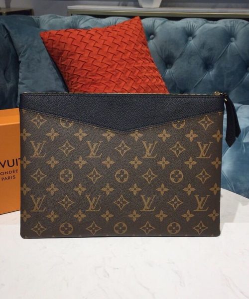 1:1 Replica Louis Vuitton Daily Pouch Monogram Canvas For Women, Women's Wallet 11.6in/29.5cm LV M62048