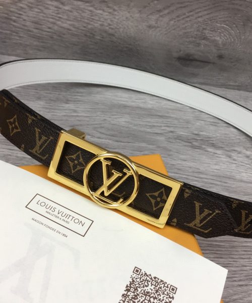 1:1 Replica Louis Vuitton Dauphine Reversible Belt Monogram Canvas, LV Women Belt