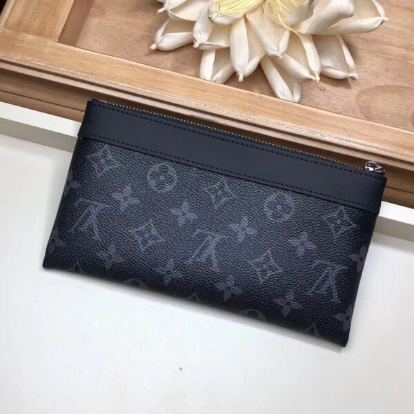Louis Vuitton Discovery Pochette Monogram Pacific Canvas Black For Women, Women's Wallet 8.3in/21cm LV M44323