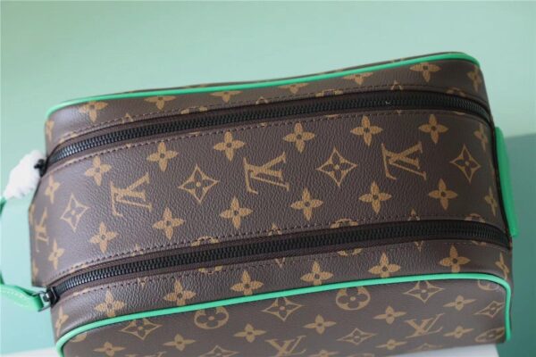 Louis Vuitton Dopp Kit Poche Toilette Monogram Canvas By Virgil Abloh's Minty /Green For Women, Women's Wallets 11in/28cm LV M46253