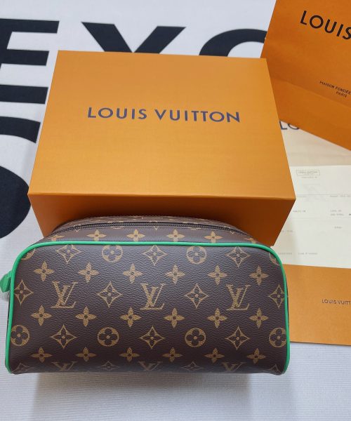 1:1 Replica Louis Vuitton Dopp Kit Poche Toilette Monogram Canvas By Virgil Abloh's Minty /Green For Women, Women's Wallets 11in/28cm LV M46253