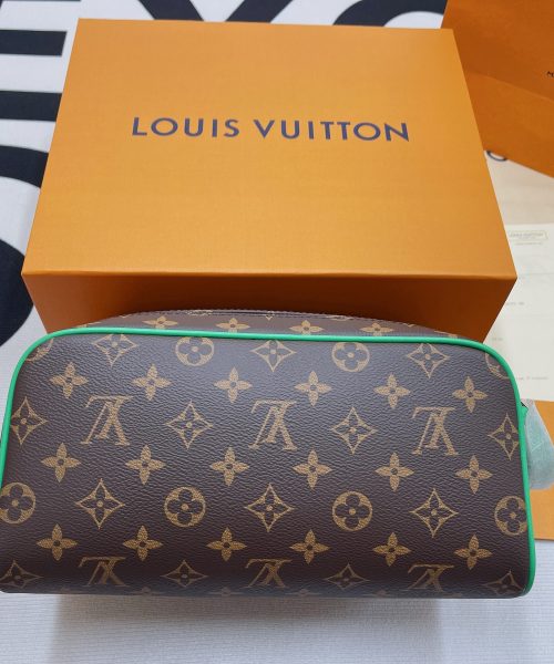 1:1 Replica Louis Vuitton Dopp Kit Poche Toilette Monogram Canvas By Virgil Abloh's Minty /Green For Women, Women's Wallets 11in/28cm LV M46253