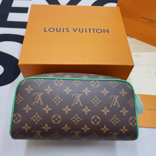 Louis Vuitton Dopp Kit Poche Toilette Monogram Canvas By Virgil Abloh's Minty /Green For Women, Women's Wallets 11in/28cm LV M46253