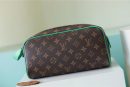 1:1 Replica Louis Vuitton Dopp Kit Poche Toilette Monogram Canvas By Virgil Abloh's Minty /Green For Women, Women's Wallets 11in/28cm LV M46253