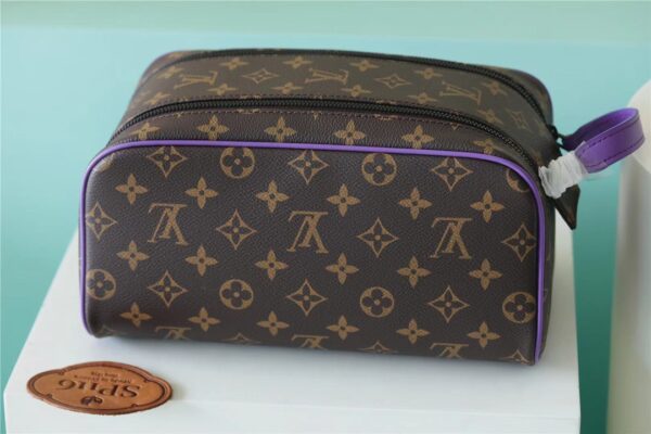 Louis Vuitton Dopp Kit Poche Toilette Monogram Canvas By Virgil Abloh's Minty /Purple For Women, Women's Wallets 11in/28cm LV 