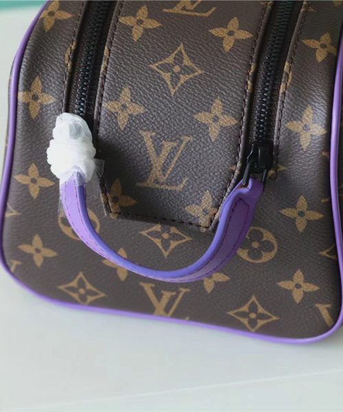 1:1 Replica Louis Vuitton Dopp Kit Poche Toilette Monogram Canvas By Virgil Abloh's Minty /Purple For Women, Women's Wallets 11in/28cm LV 