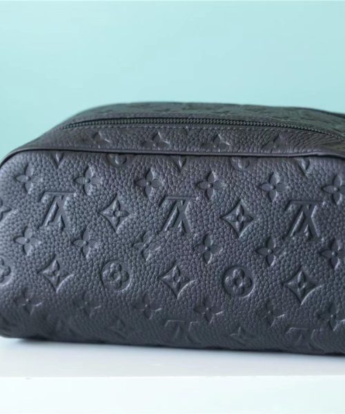 1:1 Replica Louis Vuitton Dopp Kit Toilet Pouch Monogram Empreinte Black For Women, Women's Wallets 11in/28cm LV