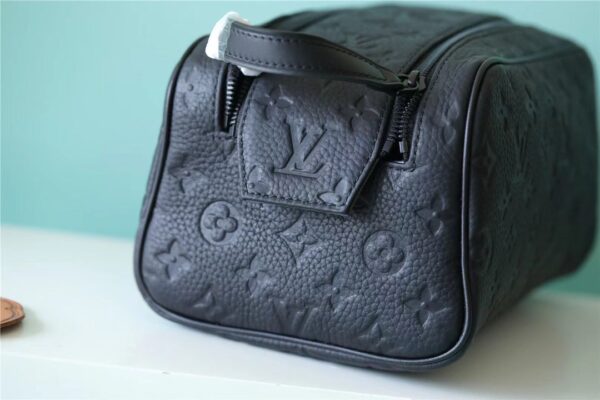 Louis Vuitton Dopp Kit Toilet Pouch Monogram Empreinte Black For Women, Women's Wallets 11in/28cm LV