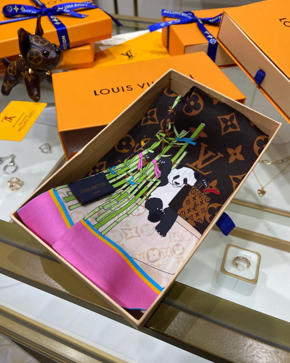 Louis Vuitton Double LV Scarf Brown 120cm/47in M77383 