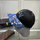 Louis Vuitton Embroidered Logo Baseball Cap Black LV Cap