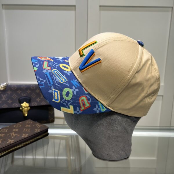 Louis Vuitton Embroidered Logo Baseball Cap Cream LV Cap