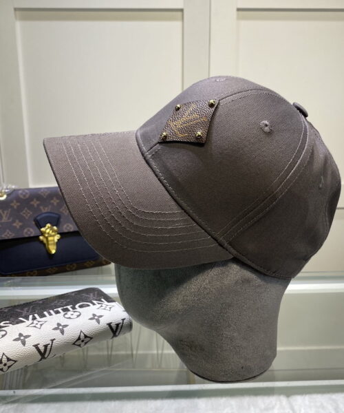 Louis Vuitton Embroidered Logo Baseball Cap Grey LV Cap