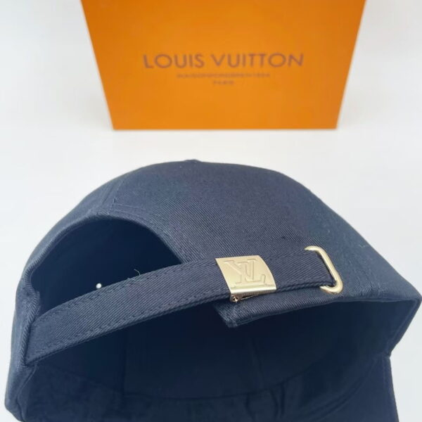Louis Vuitton Embroidered Logo Baseball Cap Navy Blue LV Cap