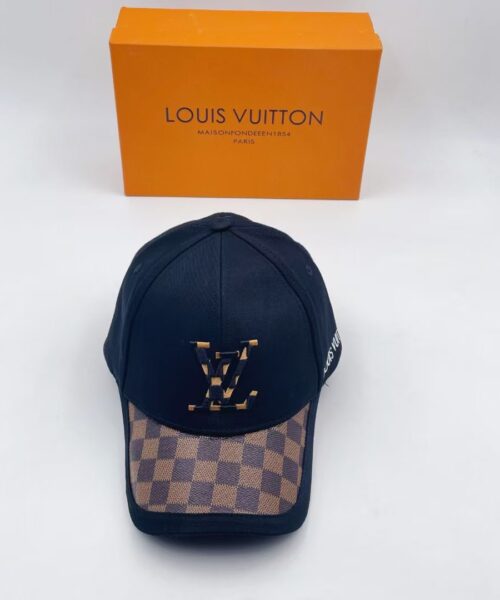 Louis Vuitton Embroidered Logo Baseball Cap Navy Blue LV Cap