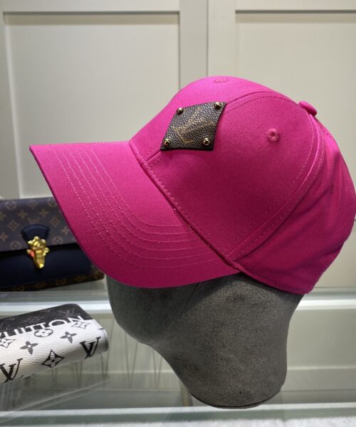 Louis Vuitton Embroidered Logo Baseball Cap Pink LV Cap