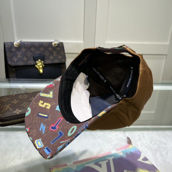 Louis Vuitton Embroidered Logo Baseball Cap Red LV Cap