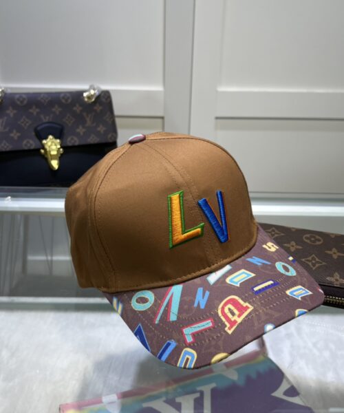 Louis Vuitton Embroidered Logo Baseball Cap Red LV Cap