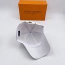 Louis Vuitton Embroidered Logo Baseball Cap White LV Cap