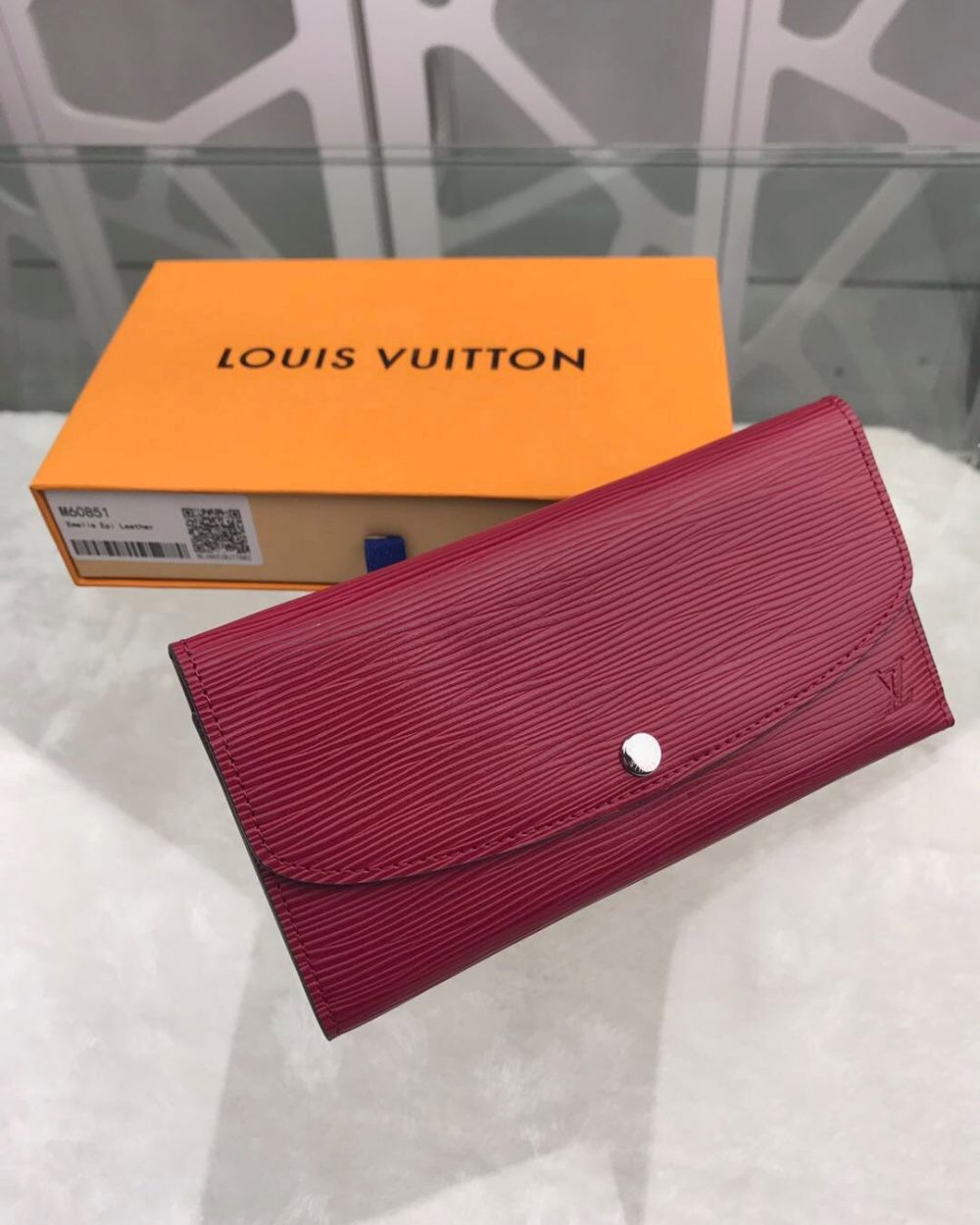1:1 Replica Louis Vuitton Emilie Wallet Epi Fuchsia For Women, Women's Wallets 7.5in/19cm LV 