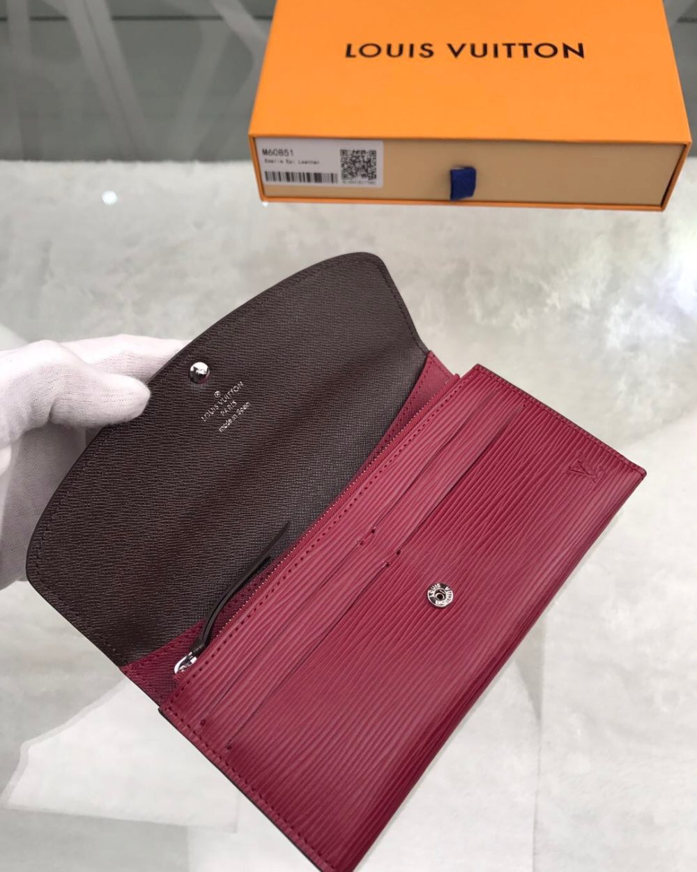 1:1 Replica Louis Vuitton Emilie Wallet Epi Fuchsia For Women, Women's Wallets 7.5in/19cm LV 