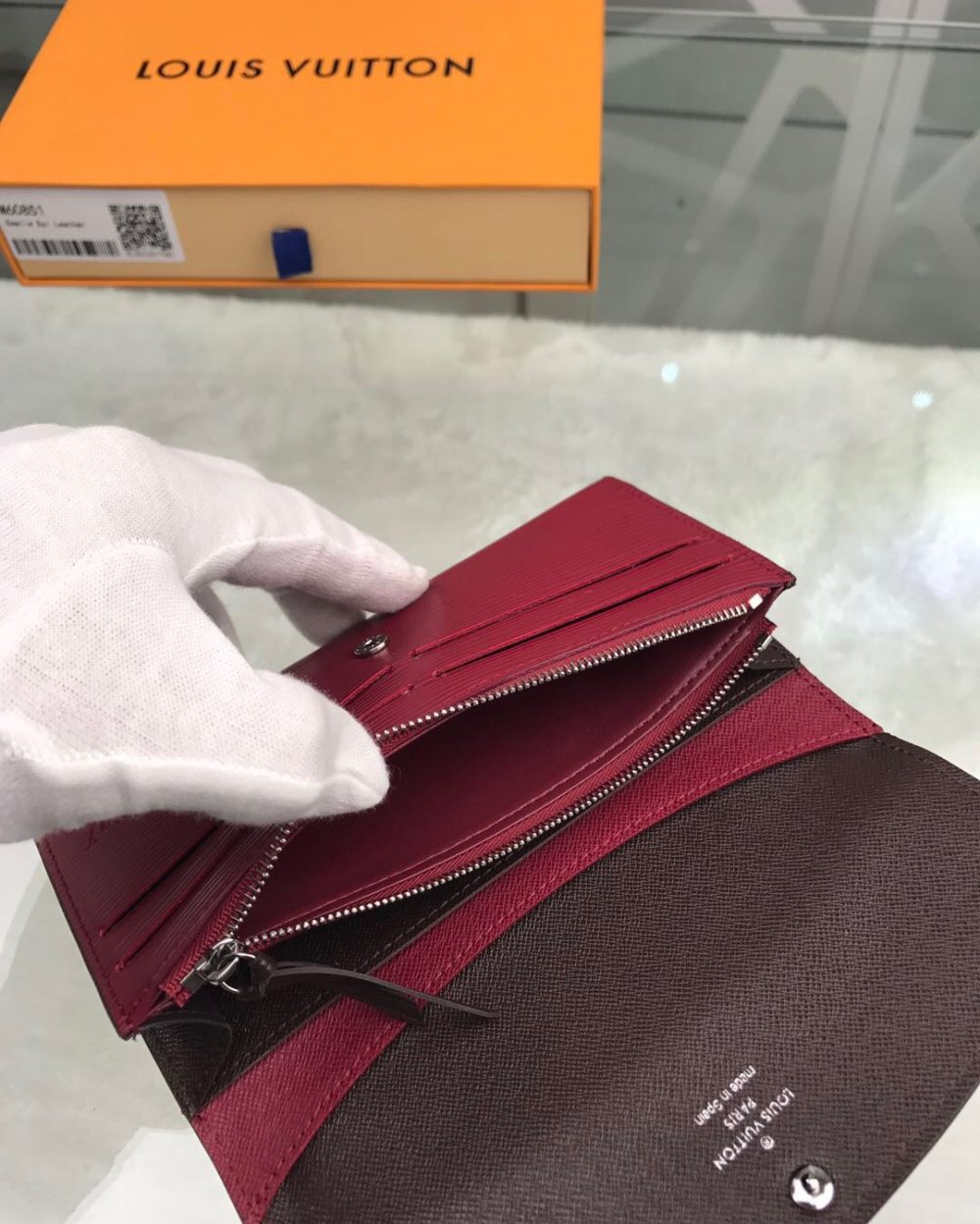 1:1 Replica Louis Vuitton Emilie Wallet Epi Fuchsia For Women, Women's Wallets 7.5in/19cm LV 