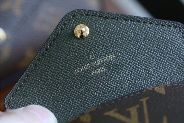 Louis Vuitton Felicie Strap & Go Monogram Canvas Khaki Green For Women, Women's Wallets 6.7in/17cm LV M80091
