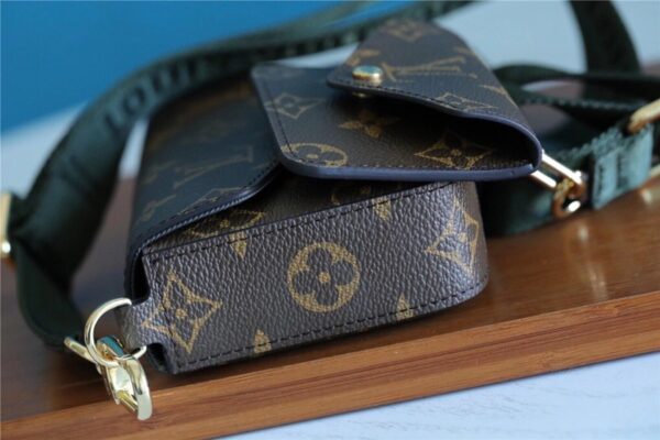 Louis Vuitton Felicie Strap & Go Monogram Canvas Khaki Green For Women, Women's Wallets 6.7in/17cm LV M80091