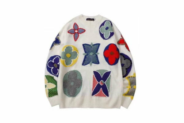 Louis Vuitton Floral Pattern Sweatshirt White For Men