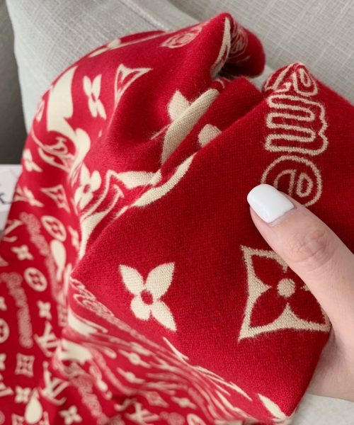 Louis Vuitton Game On Scarf Red 71in/180cm