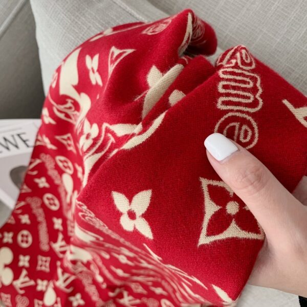 Louis Vuitton Game On Scarf Red 71in/180cm