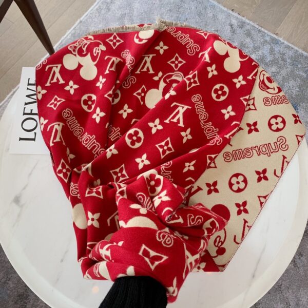 Louis Vuitton Game On Scarf Red 71in/180cm