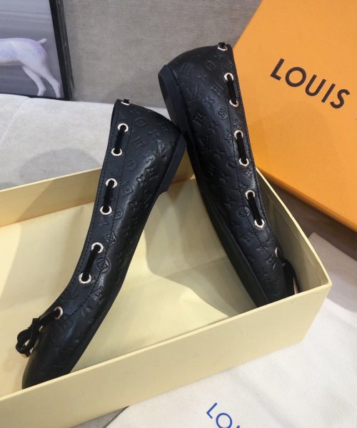 Louis Vuitton Gloria Flat Loafer Black For Women LV