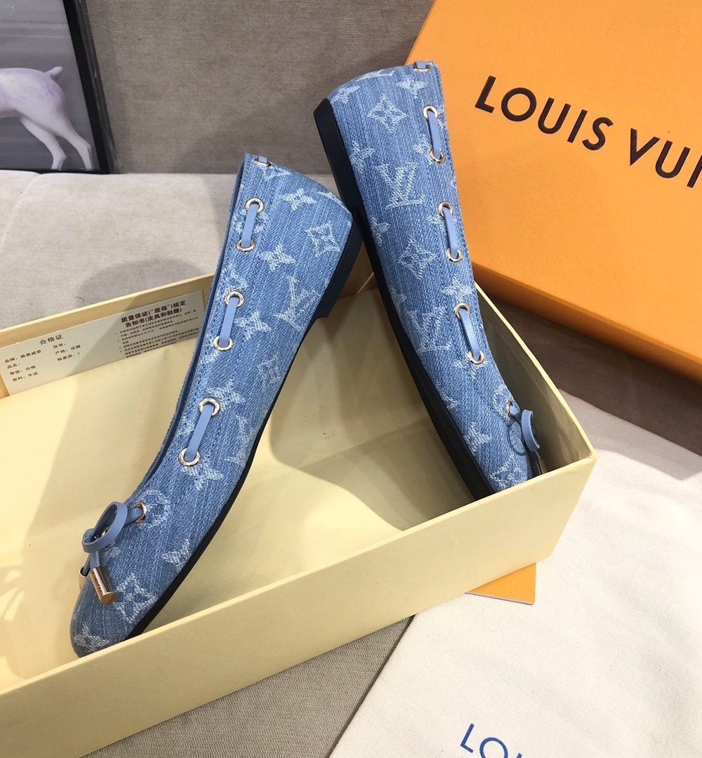 Louis Vuitton Gloria Flat Loafer Blue For Women LV