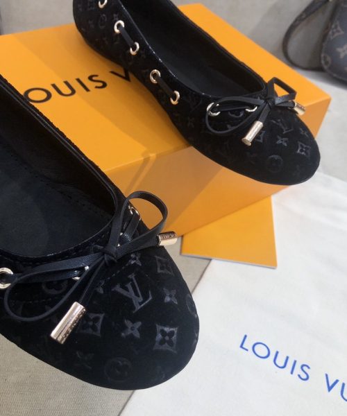 Louis Vuitton Gloria Flat Loafer Patent Monogram Material Black For Women LV