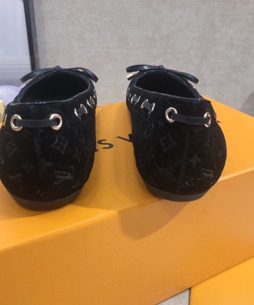 Louis Vuitton Gloria Flat Loafer Patent Monogram Material Black For Women LV