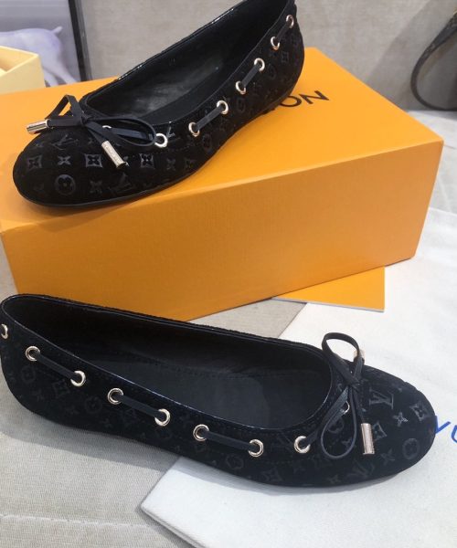 Louis Vuitton Gloria Flat Loafer Patent Monogram Material Black For Women LV