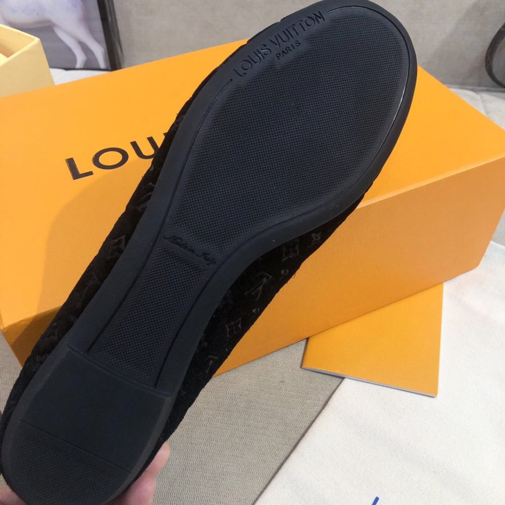 Louis Vuitton Gloria Flat Loafer Patent Monogram Material Black For Women LV - Image 6