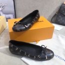 Louis Vuitton Gloria Flat Loafer Patent Monogram Material Brown For Women LV