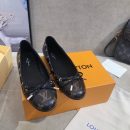 Louis Vuitton Gloria Flat Loafer Patent Monogram Material Brown For Women LV