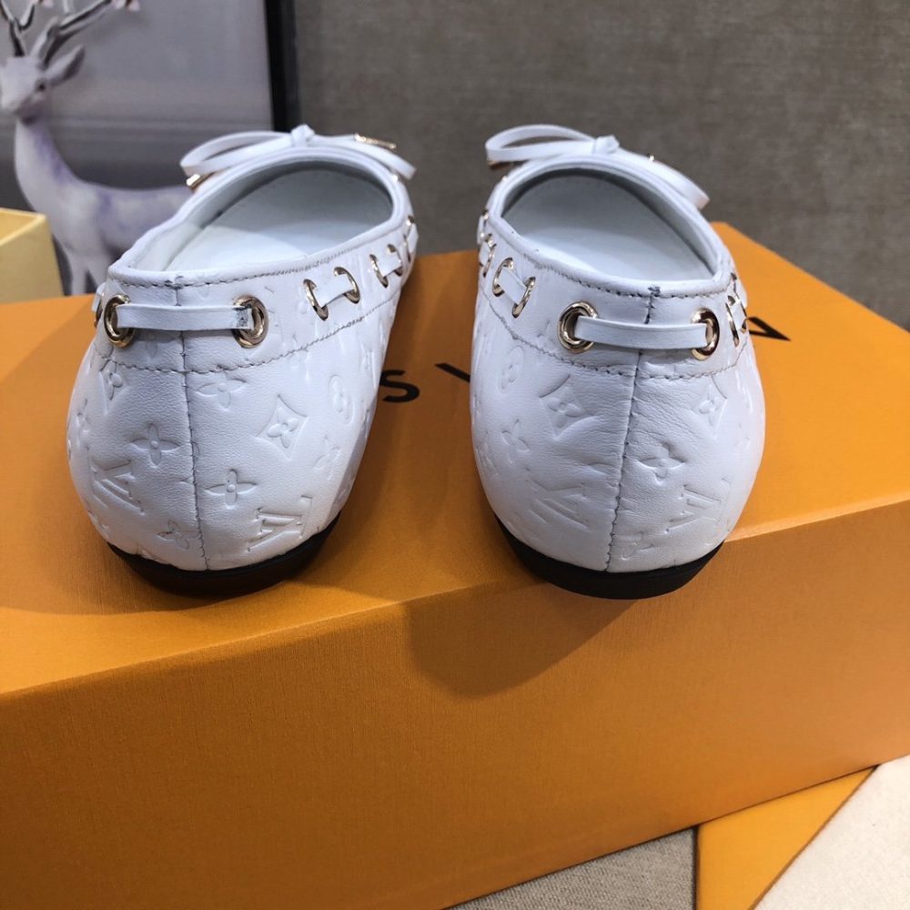 Louis Vuitton Gloria Flat Loafer White For Women LV - Image 5