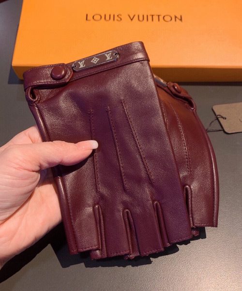 Louis Vuitton Gloves In Burgundy